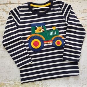Striped Long-Sleeve Kids Top Fall Highland Cow Top NWT